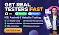 user testing app testing website testing QA UX usability android ios app testing