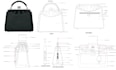 do handbag design  suitcase handbag tech pack purse design technical drawing