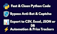 build custom python web scraper and automation script