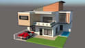 create a detailed 3d architectural exterior model and photorealistic render