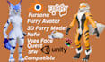 create custom furry vrchat avatar with fbt pc quest compatible fursona 3d model