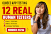 12 testers 20 testers 12 app testers google play store 12 testers mobile app