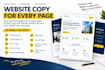write high converting website copy and landing page copy