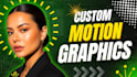do custom 2d motion graphics, kinetic text animation and animated explainer clip