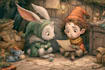 make christmas children book illustration