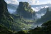 create fantasy landscape illustrations