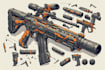 draw your weapon concept art in awesome details