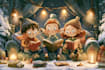 make christmas children book illustration