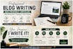 write engaging SEO blog posts and articles