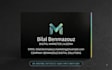 design a modern tech digital business card with qr code