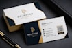 design luxury business card and qr code