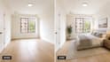 virtually stage your empty room with realistic furniture