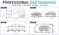 draft residential cad floor plans, elevations, sections and site plans