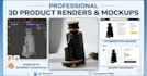 create 3d product  rendering and 3d mockups in blender for amazon and shopify
