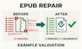 fix epubcheck errors and deliver a revalidated epub
