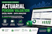 do complex actuarial data analysis, pension valuation