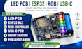 do usb c rechargeable led pcb design, esp32 ble rgb controller, smart lighting