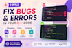 fix bugs and errors in your c plus plus code