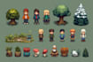 gb styled characters icons, overworld sprites or scenes