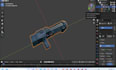 model 3d low poly game weapon stylized combat gear simulator game asset blender