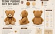 create custom plush reference sheets for oc, fursona mascot and plush toy