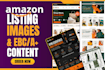 design amazon storefront, ebc a plus content, and product listing images