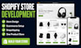 do shopify store development, one product store and dropshipping