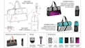 design bag tech pack, handbag design bag tech pack tote bag purse flat sketch