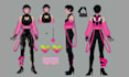 draw anime vtuber character reference sheet for oc or furry
