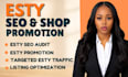 do etsy SEO, shop promotion and listing optimization