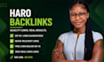 do haro pitch outreach for white hat dr50 backlinks