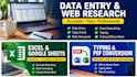 do accurate data entry, typing and web search