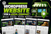 craft a wordpress website for a local company
