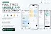 develop full stack mobile app with flutter and backend API