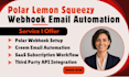 setup polar creem lemon squeezy webhook email automation for saas