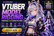 design and rig live2d vtuber model vtuber rigging character design live2d model