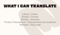 translate english to spanish and proofread