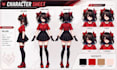 draw custom character reference sheet character sheet, character design
