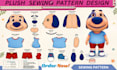 create a custom character plush sewing pattern for stuffed animals plush toys