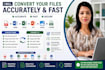 convert PDF, word, excel, and other files accurately