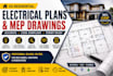 create residential electrical plans and mep drawings