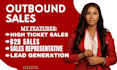 b2b sdr outbound sales representative high ticket sales closer