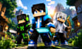 create a professional 3d minecraft skin render and avatar artwork