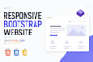 build responsive bootstrap website with HTML CSS and javascript