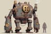design sci fi mecha and robot concept art