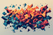 create abstract geometric digital art