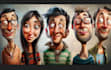 draw artistic cartoon caricatures