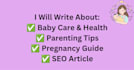 write expert bangla baby care and parenting articles