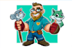 design cute mascot and cartoon character logo