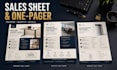create a professional product sell sheet, sales onepager and product sheet